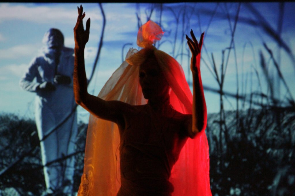 Aquarius Funkk performs 'The Lone Flamingo' at OUTsider Festival, February 2024. The Vortex, Austin, Texas